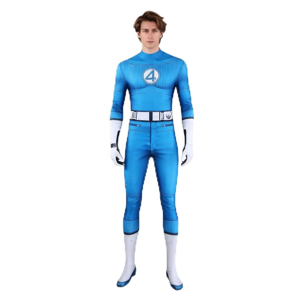 Fantastic Invisible Man Jumpsuit, Blue Invisible Man Halloween, SZ S/M